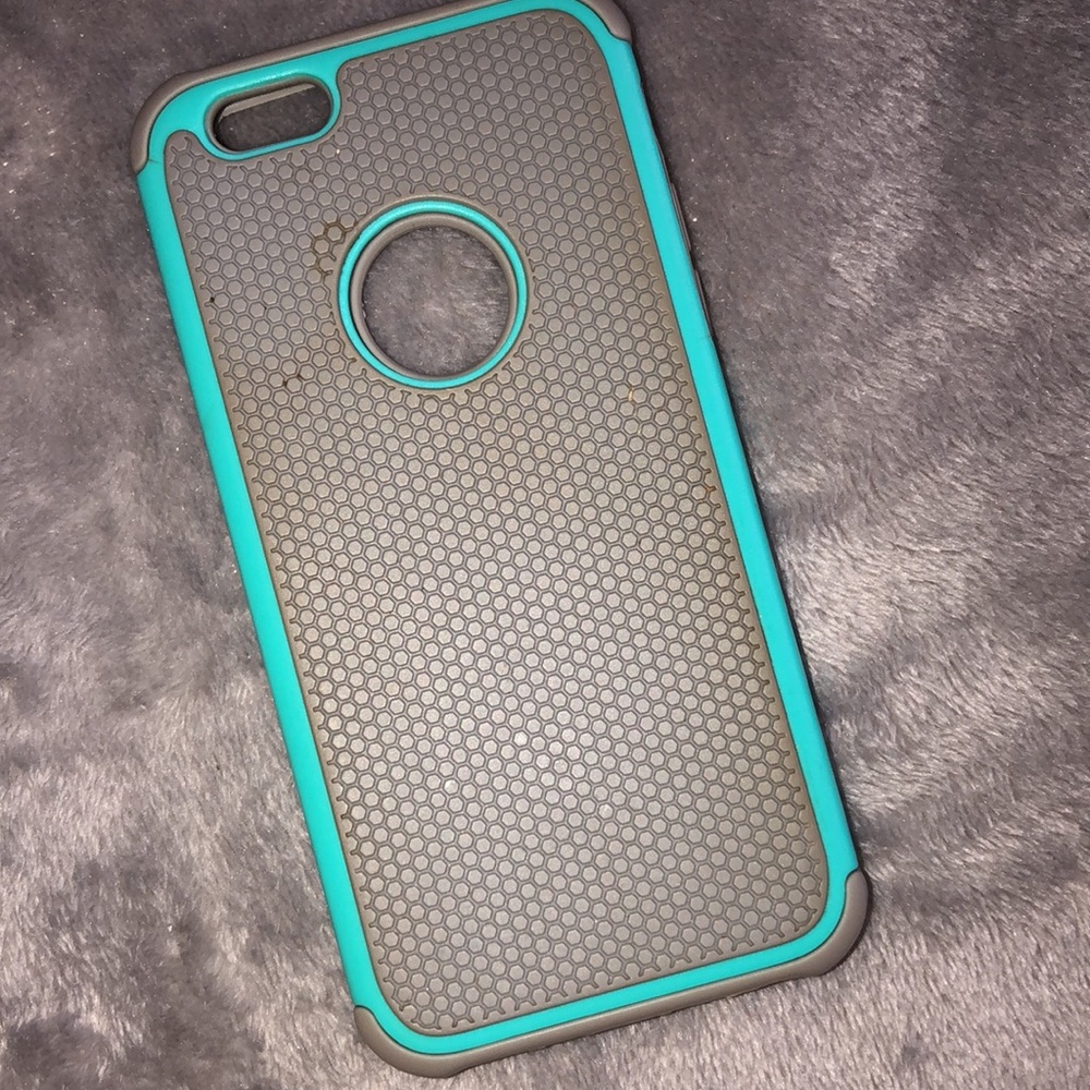 FREE‼️iPhone 6/6s case light grey/ turquoise case